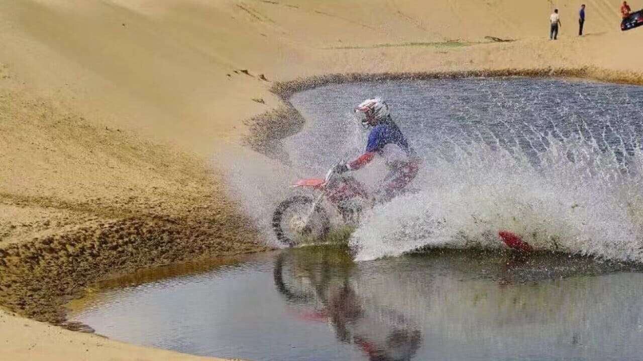 Motocross chino en una carrera de motocross