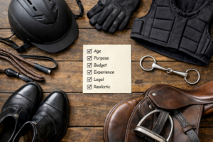 Checklist for choosing the right bike: rider age, riding purpose, budget, experience level, and local legality
