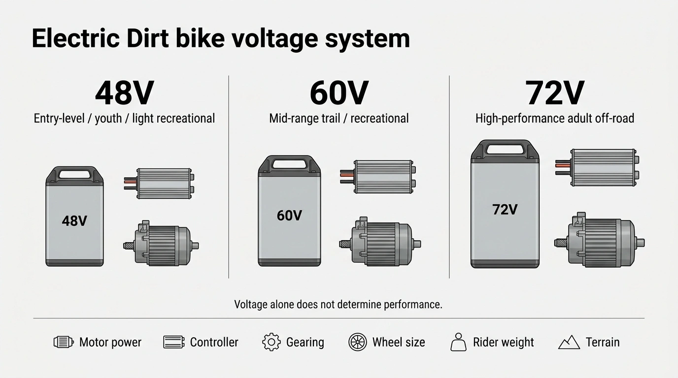 48V vs 60V vs 72V: What Each System Means